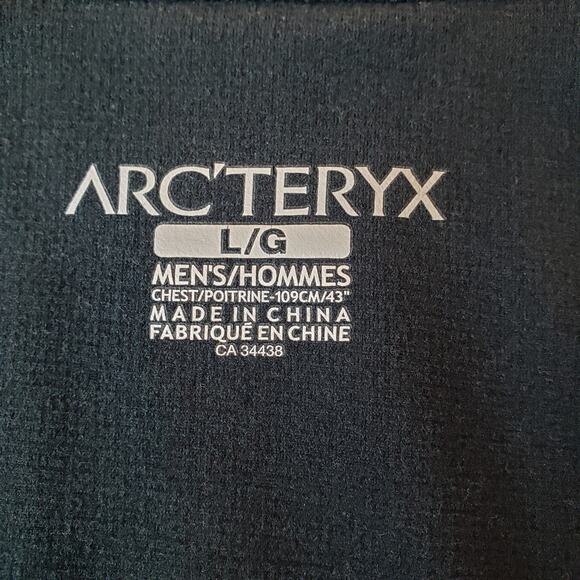 ARC'TERYX Polartec Micro-Fleece Jacket Lightweight Men's Size Large Black Green - Picture 2 of 13